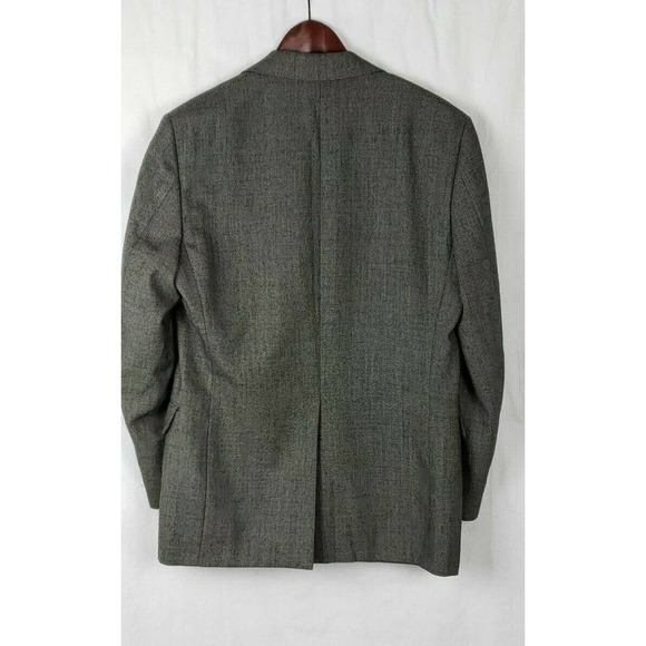 Daks London Mens Sport Coat Size 42R Black Tweed 2 Button Wool - Picture 8 of 11